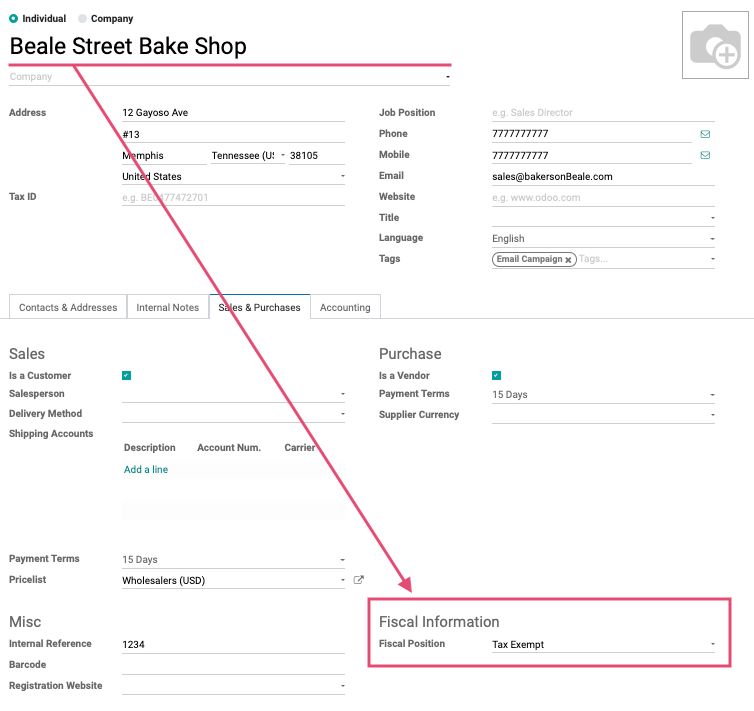 Odoo image and text block