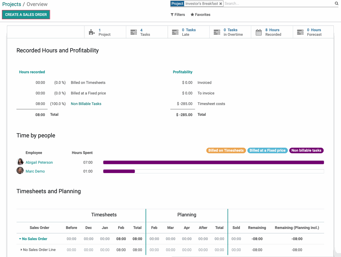 Odoo image and text block